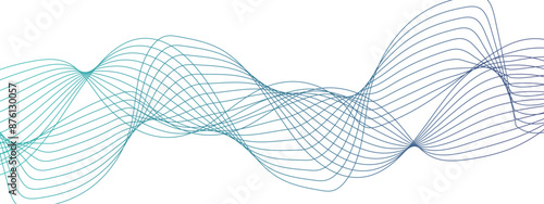 Abstract modern stream wave Colorful glowing frequency sound wave technology curve lines background. Curved wavy lines tech futuristic motion background.