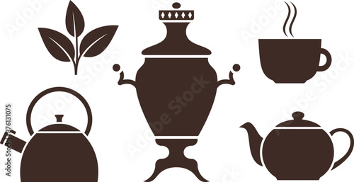 Tea logo. Isolated tea on white background