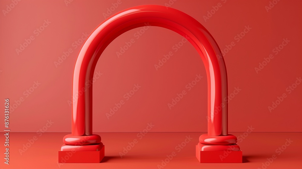 Red Archway in a Studio Red Archway in a Studio