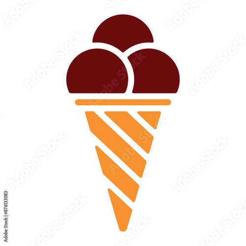 ice cream vector icon isolated on white background