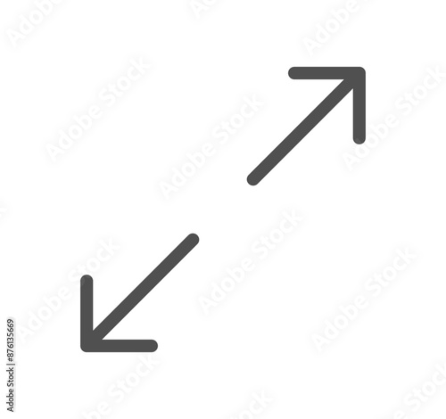 Arrow icon outline and linear vector.   © PaleStudio