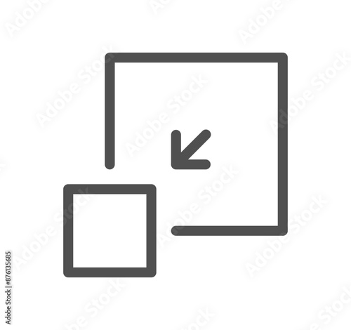 Arrow icon outline and linear vector.	
