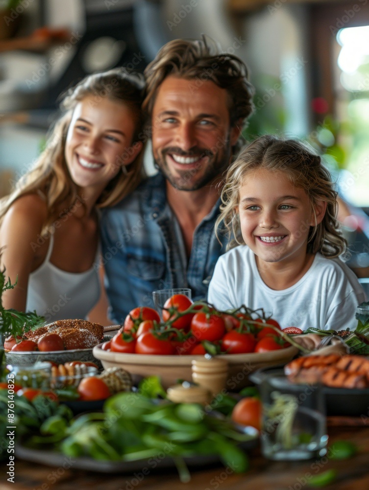 Joyful Family, Happy family enjoying healthy meal Fresh meal together Joyful Family, Happy family enjoying healthy meal Fresh meal together