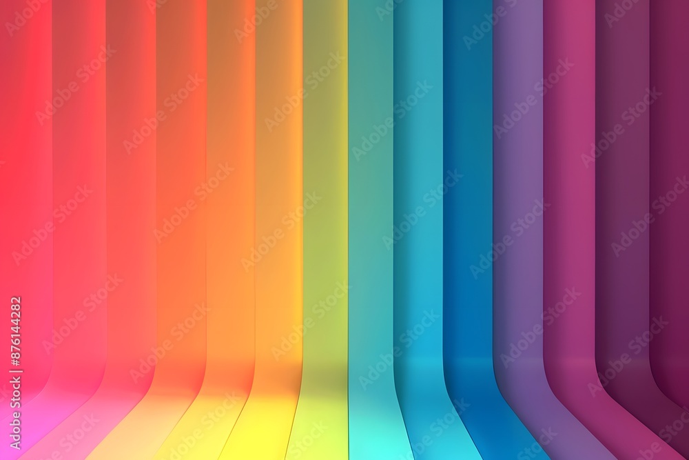 Obraz premium A gradient background with vibrant, complementary colors, transitioning seamlessly from one color to another, leaving a white space for text in the center