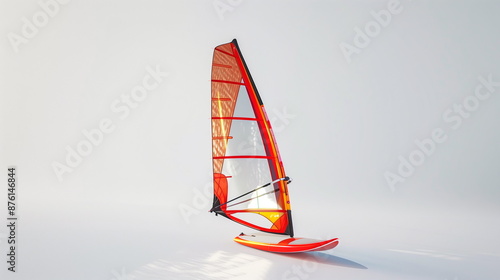 Wallpaper Mural Windsurfing board on white background. AI Generative. Torontodigital.ca