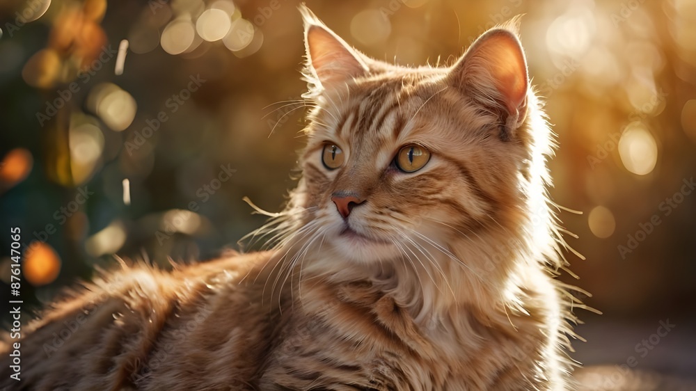 Vibrant feline subject posed against a luminous, dreamy backdrop, captured in stunning high dynamic range (HDR) photography, radiating warmth and intimacy Generative AI Vibrant feline subject posed against a luminous, dreamy backdrop, captured in stunning high dynamic range (HDR) photography, radiating warmth and intimacy Generative AI