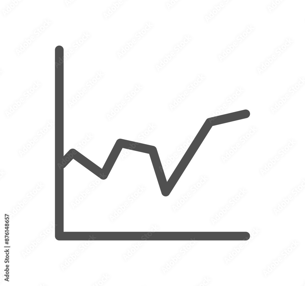 Graph icon outline and linear vector.
Graph icon outline and linear vector.