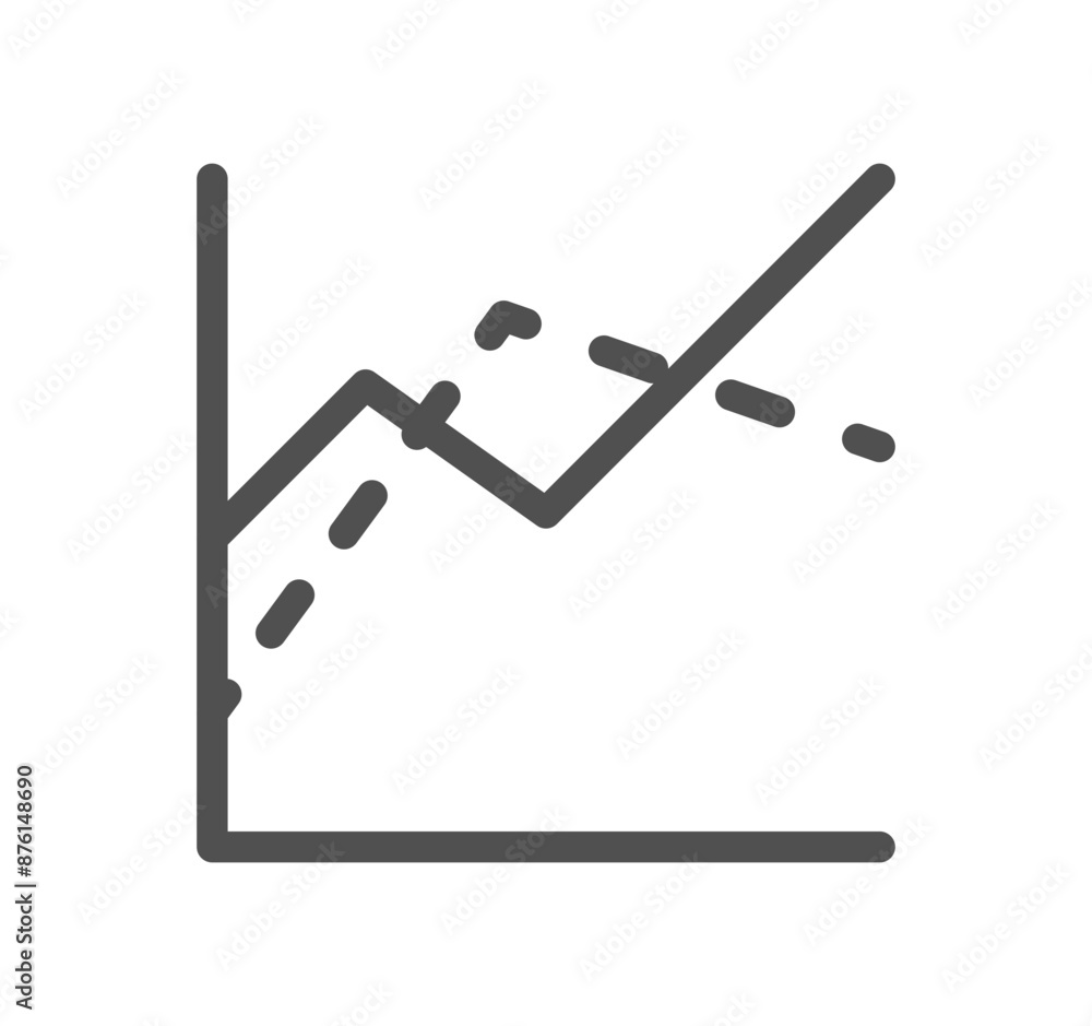 Graph icon outline and linear vector.
Graph icon outline and linear vector.