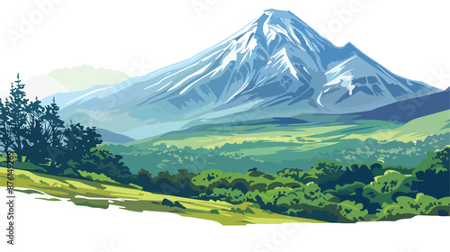 A stunning nature environment view of Usuzan in late