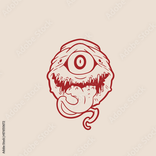 one-eyed monster illustration