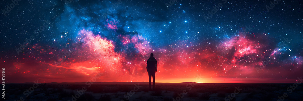 Fototapeta premium Stargazing at Twilight Indigo Sky