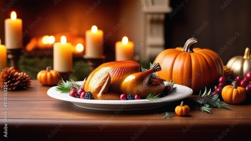 Banner Thanksgiving day, Holiday Card with copy space Banner Thanksgiving day, Holiday Card with copy space