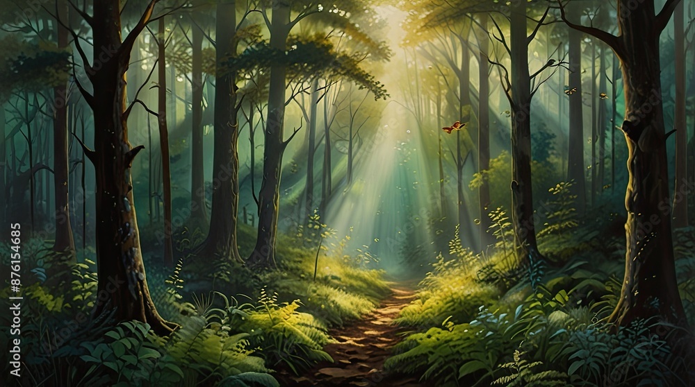 Fototapeta premium morning in the woods