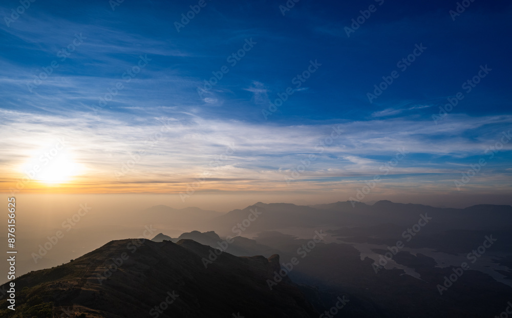 Fototapeta premium sunrise over the mountains