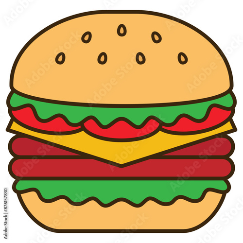 burger fastfood cartoon