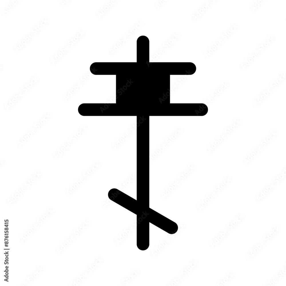 Orthodox Cross Icon Vector Symbol Design Illustration Orthodox Cross Icon Vector Symbol Design Illustration