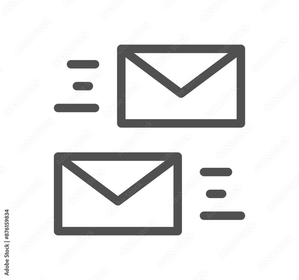 Envelope icon outline and linear vector.
Envelope icon outline and linear vector.
