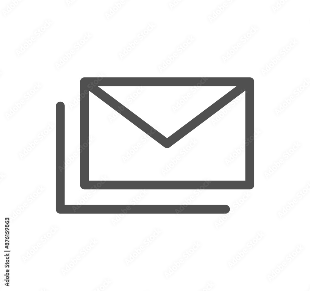 Envelope icon outline and linear vector.
Envelope icon outline and linear vector.