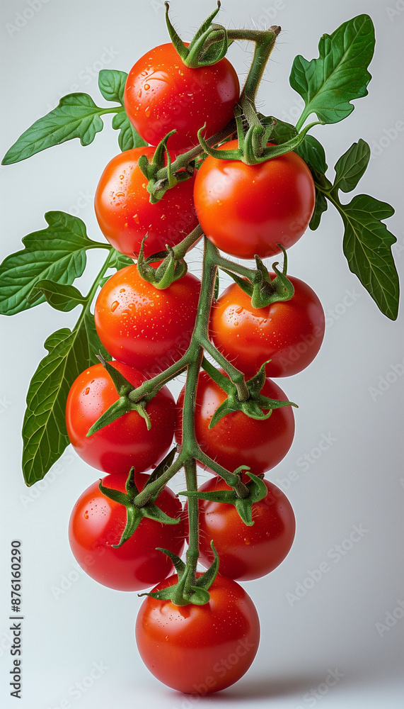 Cherry tomato Plant on white background Cherry tomato Plant on white background