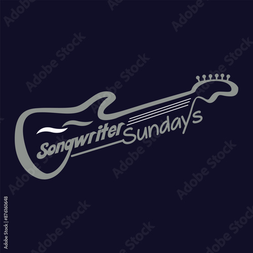 guitar instrumental song singing logo