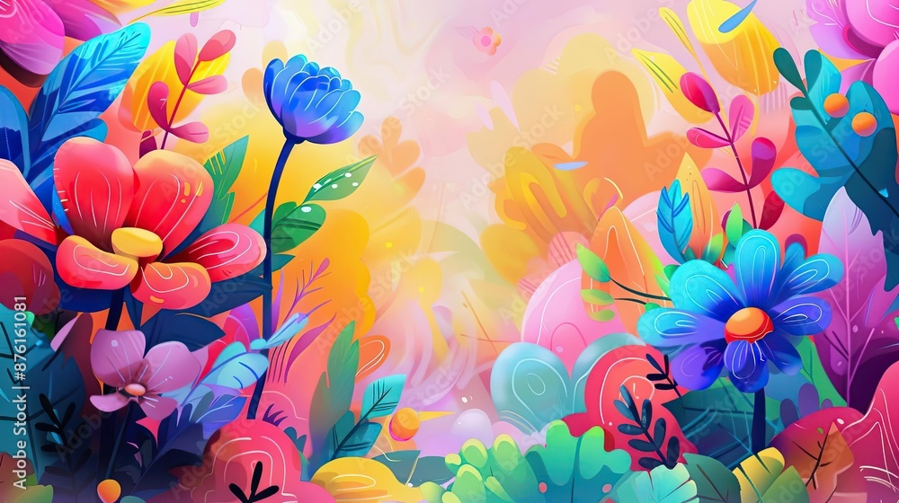 Vivid and lively children's wallpaper for any device, featuring a playful and cheerful design. Vivid and lively children's wallpaper for any device, featuring a playful and cheerful design.
