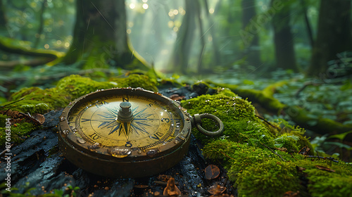 GPS Guided Geocaching Adventure in Wilderness