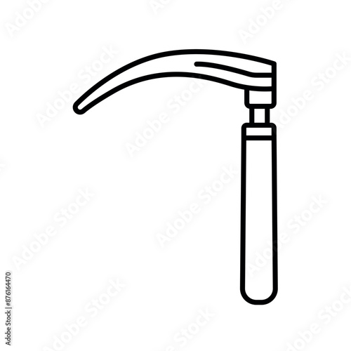 Laryngoscope line black icon