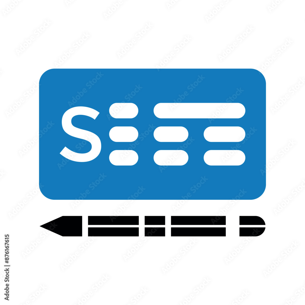 Write a check flat vector icon Write a check flat vector icon