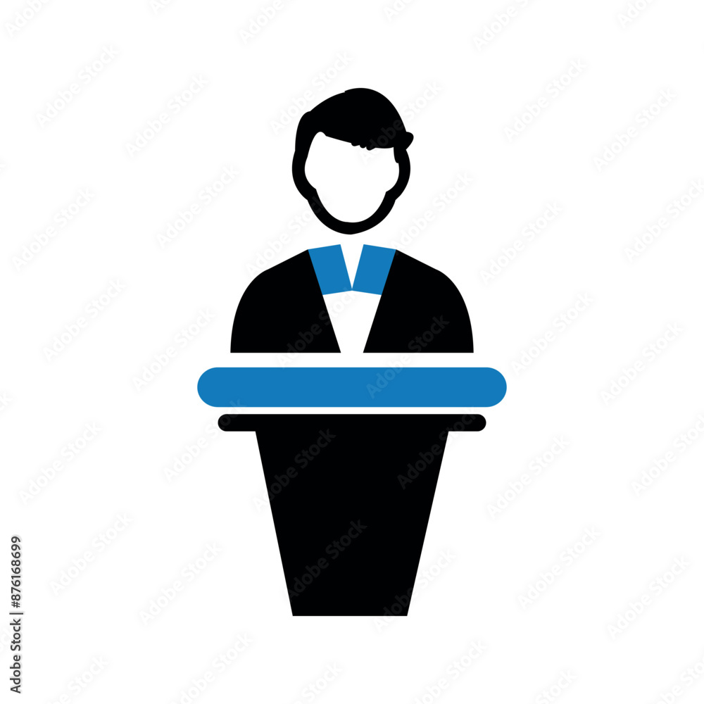 Conference lecture flat vector icon Conference lecture flat vector icon