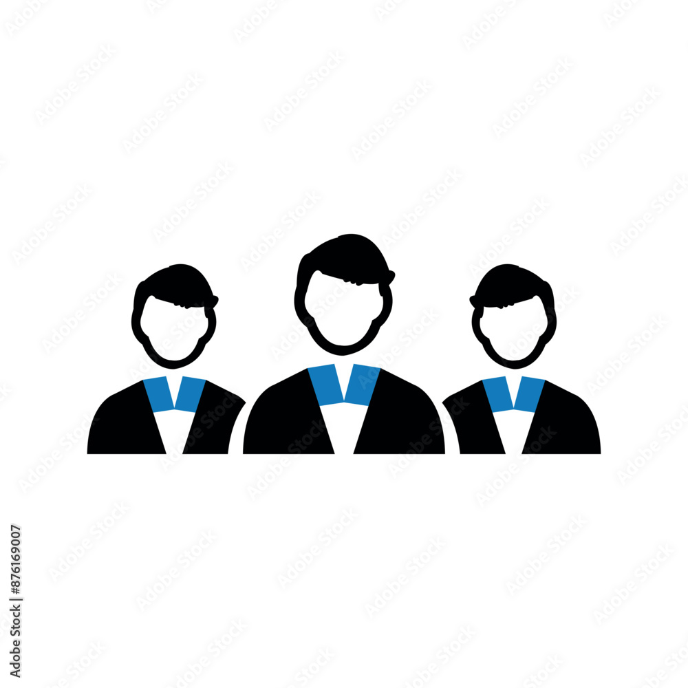 Fototapeta premium Business team flat. vector icon