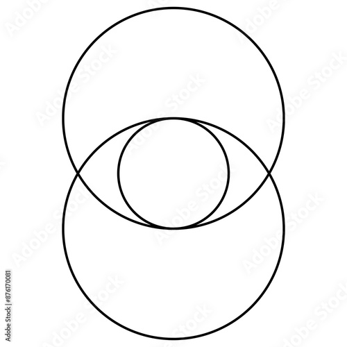 Vesica Piscis Eye, Sacred Geometry Symbol of Divine Vision and Universal Balance  
 photo