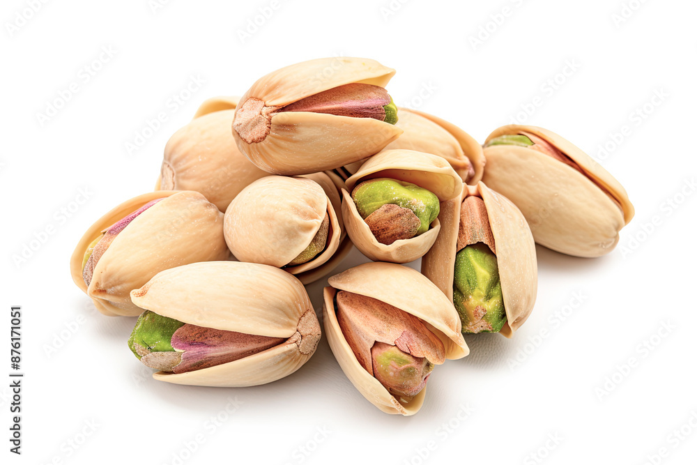 Pistachio nuts isolated on white background Pistachio nuts isolated on white background