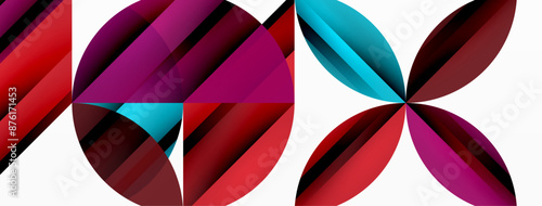 Wallpaper Mural Circles and round shapes geometric minimal background Torontodigital.ca