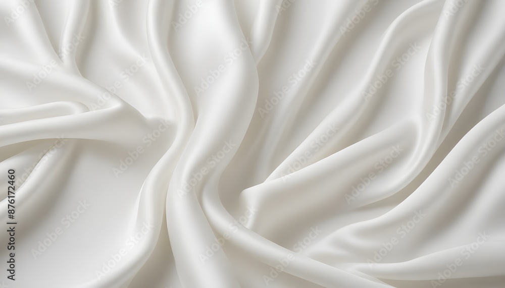 Obraz premium White silk fabric focused background