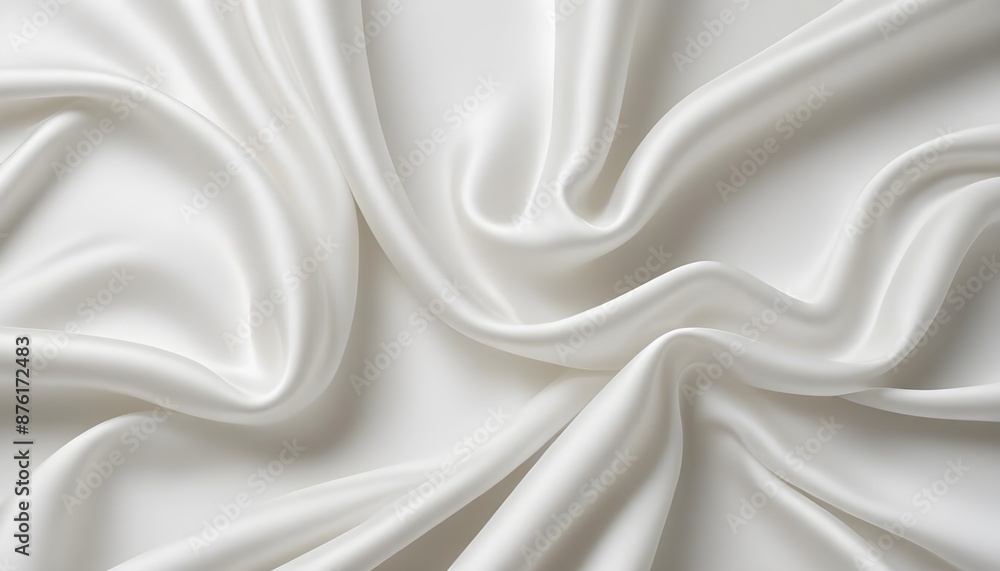 Obraz premium White silk fabric focused background