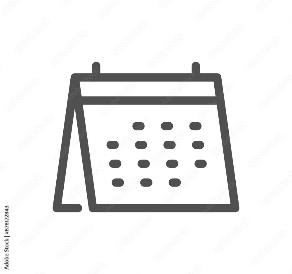 Calendar icon outline and linear vector.
Calendar icon outline and linear vector.
