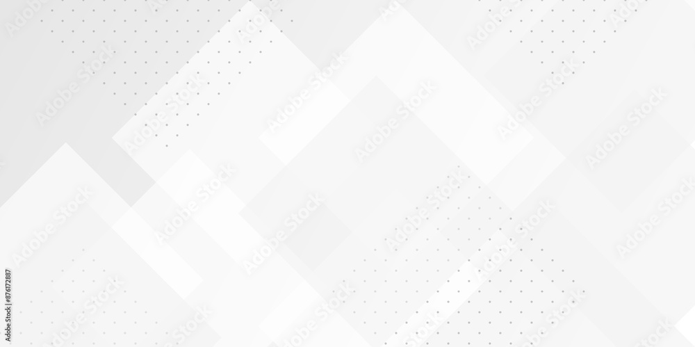 Modern and minimal concept white and gray abstract square pattern background. Elegant geometric background with copy space template design for business, presentation, banner. Modern and minimal concept white and gray abstract square pattern background. Elegant geometric background with copy space template design for business, presentation, banner.