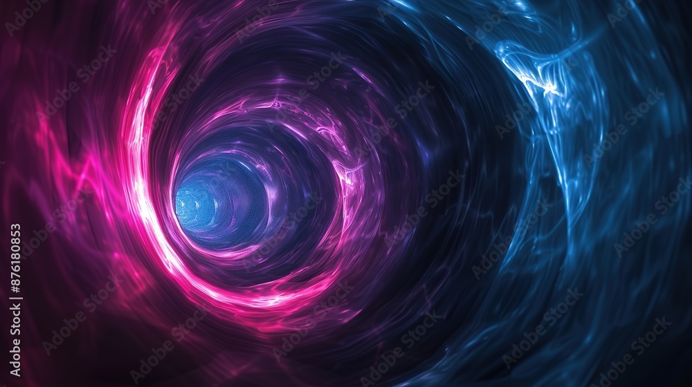 Dark Blue and Pink Minimalist Abstract Background with Mystical Glowing Portal Dark Blue and Pink Minimalist Abstract Background with Mystical Glowing Portal