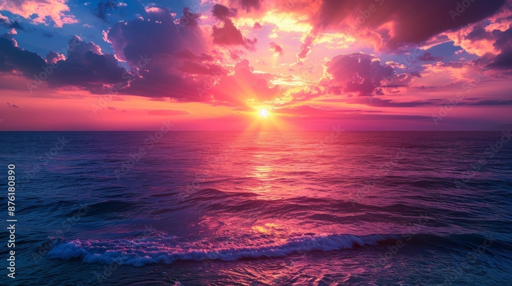 Φωτογραφία Seascapes Colorful Sunsets: Neon photos capturing the stunning beauty of colorfu