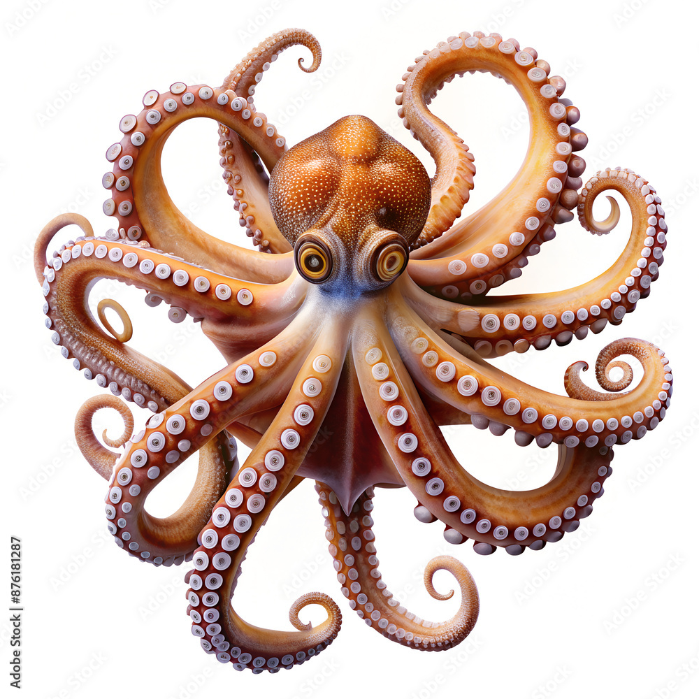 Fototapeta premium octopus isolated on white background