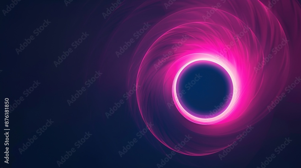 Dark Blue and Pink Minimalist Abstract Background with Mystical Glowing Portal Dark Blue and Pink Minimalist Abstract Background with Mystical Glowing Portal