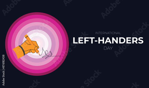 International lefthanders Day design templet 
