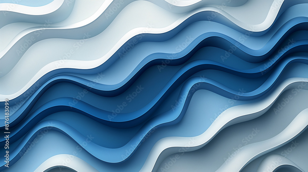 Blue and white abstract waves background forming a modern and minimalist design Blue and white abstract waves background forming a modern and minimalist design