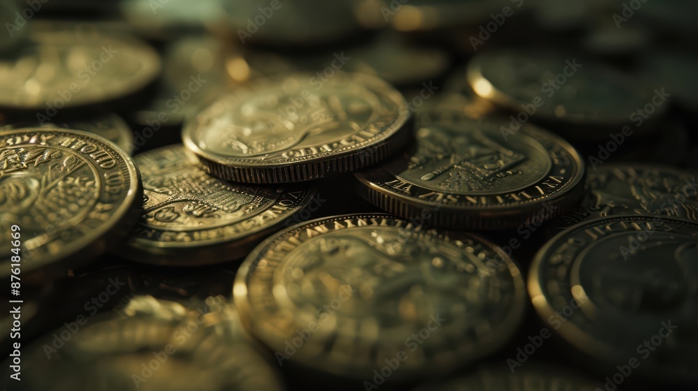 A hightech auction house features mystical coins that reveal hidden information about their history and value when held A hightech auction house features mystical coins that reveal hidden information about their history and value when held