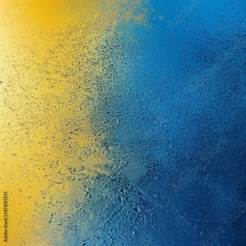 Abstract Vibrance: A Replicating Gradient Banner of Blue and Yellow Particle Noise Texture for Dynamic Poster Backgrounds photo