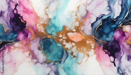 Abstract watercolor painting of a marble-like illustration. 