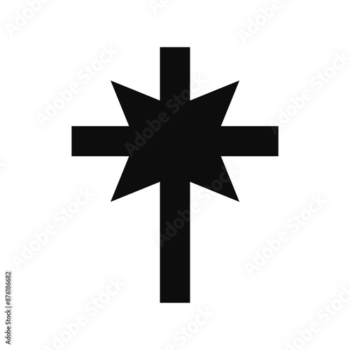 Church of scientology cross symbol vector icon