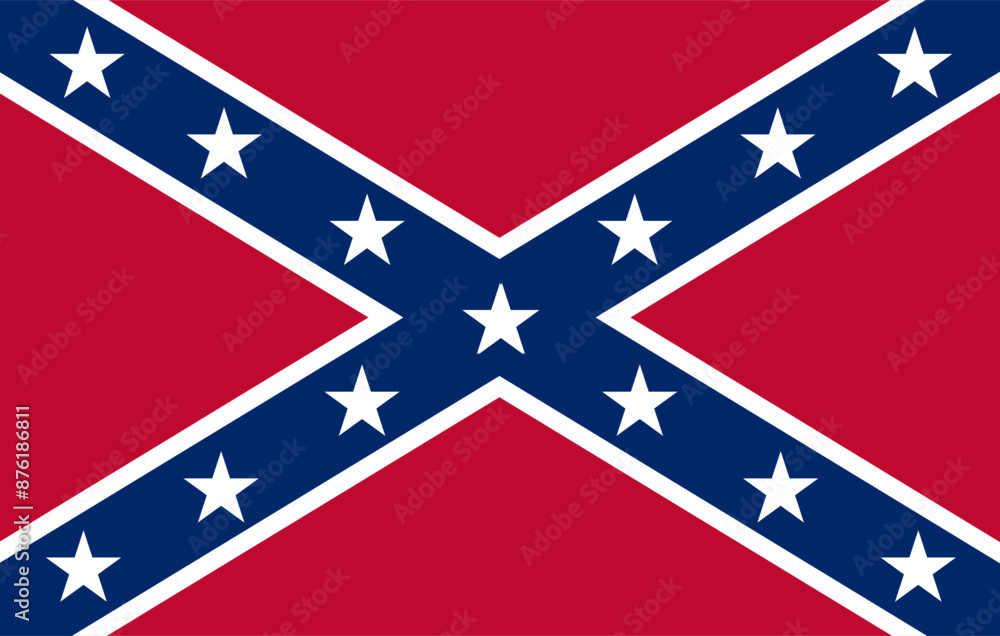 Confederate rebel iconic vector flag Confederate rebel iconic vector flag
