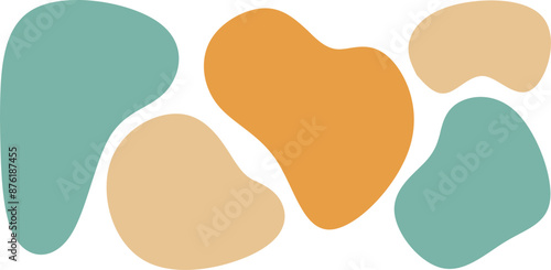 Abstract Shapes blob element set illustration