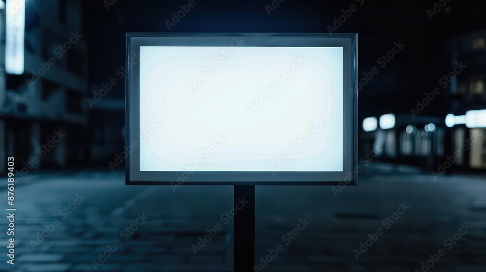 Fototapeta premium An innovative ad display technology features blank screens that use ambient magic to detect nearby viewers and fill with mesmerizing